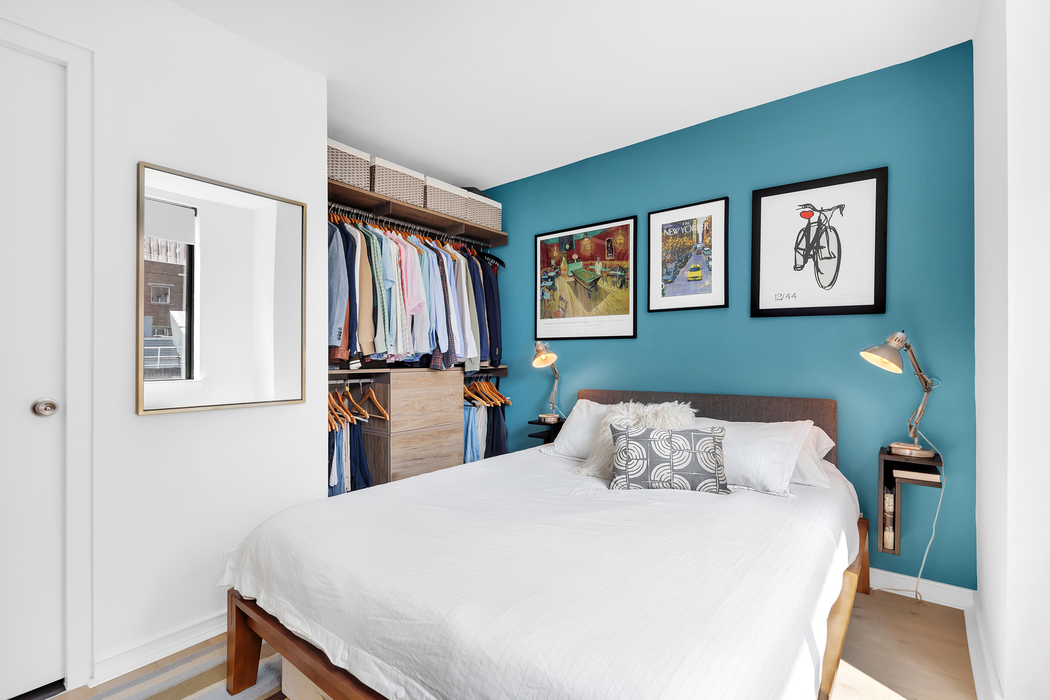 Luxury full-apartment gut renovation in Midtown West Manhattan with open-plan living, custom millwork, and oak floors